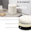 Homcom (Cream) HOMCOM Round Storage Ottoman with Lid, Vanity Stool with Storage 4