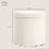 Homcom (Cream) HOMCOM Round Storage Ottoman with Lid, Vanity Stool with Storage 2
