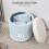 Homcom (Cream) HOMCOM Round Storage Ottoman with Lid, Vanity Stool with Storage 5