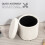 Homcom (Cream) HOMCOM Round Storage Ottoman with Lid, Vanity Stool with Storage 6