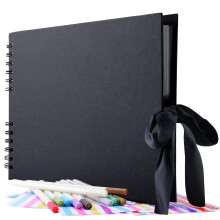 GOTIDEAL Album de nsemnari de 80 de pagini cu 10 markere metalice Album foto din hrtie pentru nunta ?i aniversare de familie Accesorii pentru a