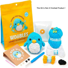 (white) Beginner DIY Set Crochet Kit with Crochet Hooks Yarn Set DIY Crochet Stuffed Animal Kits