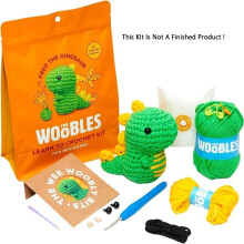 (green) Beginner DIY Set Crochet Kit with Crochet Hooks Yarn Set DIY Crochet Stuffed Animal Kits