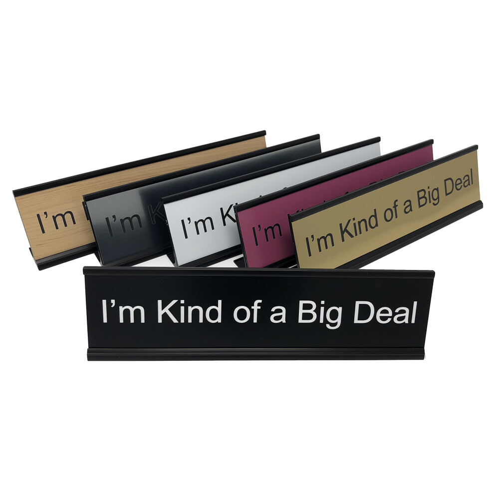 Assiette De Bureau Lotsa Laughs De Griffco Supply - I'm Kind Of A Big Deal (Rose Avec Texte Noir)-image