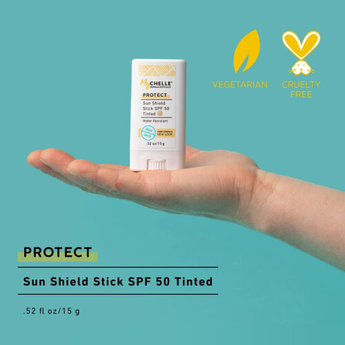 MyCHELLE Αντηλιακό Stick SPF 50 Τονισμένο - Ορυκτό Αντιηλιακό Ασφαλές για τους Υφάλους 1