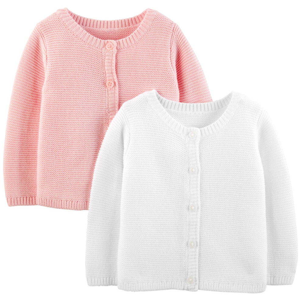 Simple Joys by Carter's Baby Girls' Knit Cardigan Sweaters  Pack of 2-image-OPC-PFKQWV8-NEW