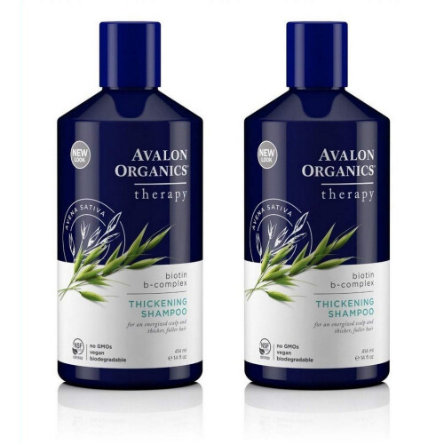 Avalon Organics Champô Espessante Biotin B-Complex Avalon Organics, 414 ml (Pacote de 2)