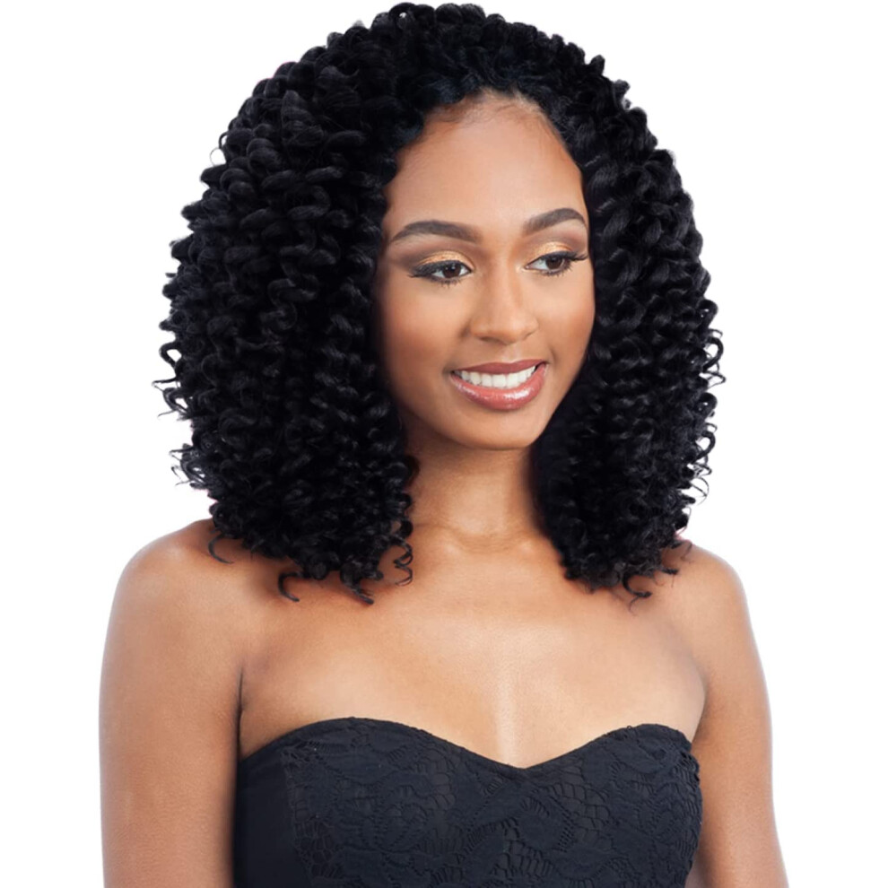 AMPLE CURL (1B Off Black) - Collection de tresses au crochet Freetress 2X Wand Curl