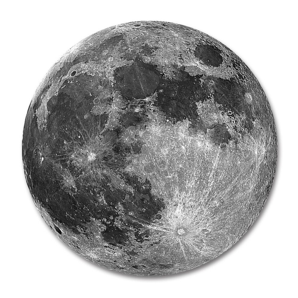 Smooffly Moon Round Mouse Pad Earth Moon Fashion Design Circular Mousepad With Rubber 20Cm Grey 6404600956011