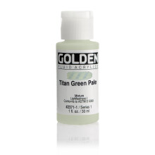 Fluid Acrylics by GOLDEN Titan Green Pale 1 fl oz Bottle Professional Acrylic Paint Opaque