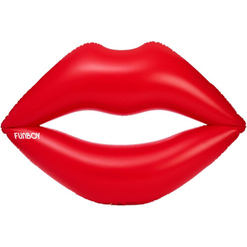 FUNBOY Giant Inflatable Red Lips Pool Float  Luxury Float for Summer Pool Party and Entertainment