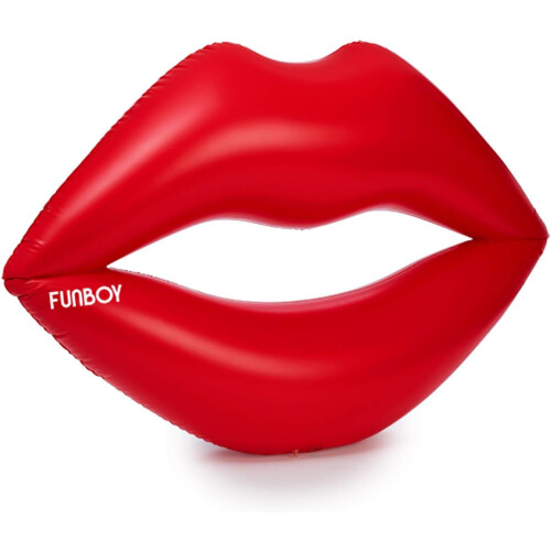 FUNBOY Giant Inflatable Red Lips Pool Float  Luxury Float for Summer Pool Party and Entertainment 2
