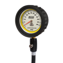 Manómetro de Pressão de Pneus Joes Racing, Pro, Brilha no Escuro, 0-60 psi, Analógico, 2-1/2 Pol., Branco, 1 lb.
