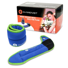 Par de pesas para mueca Gymenist con orificio para el pulgar, ideal para correr y todo tipo de ejercicios cardiovasculares (par de 3 libras)
