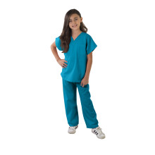 Natural Uniforms Childrens Scrub Set-Soft Touch-Role Play Costume Set (Teal 8/10)