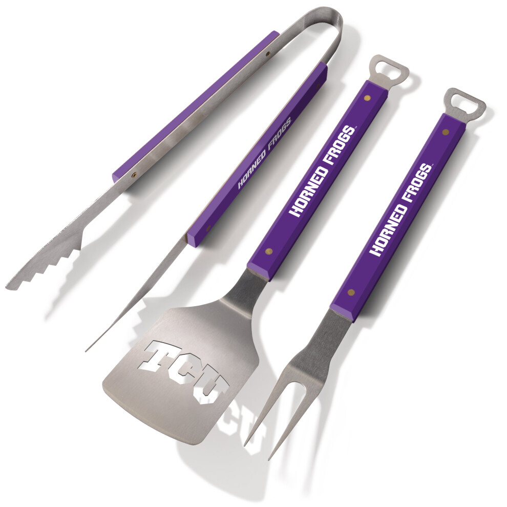 Ensemble de barbecue 3 pi   ces de la s   rie Spirit de la NCAA TcU Horned Frogs de YouTheFan 5021961