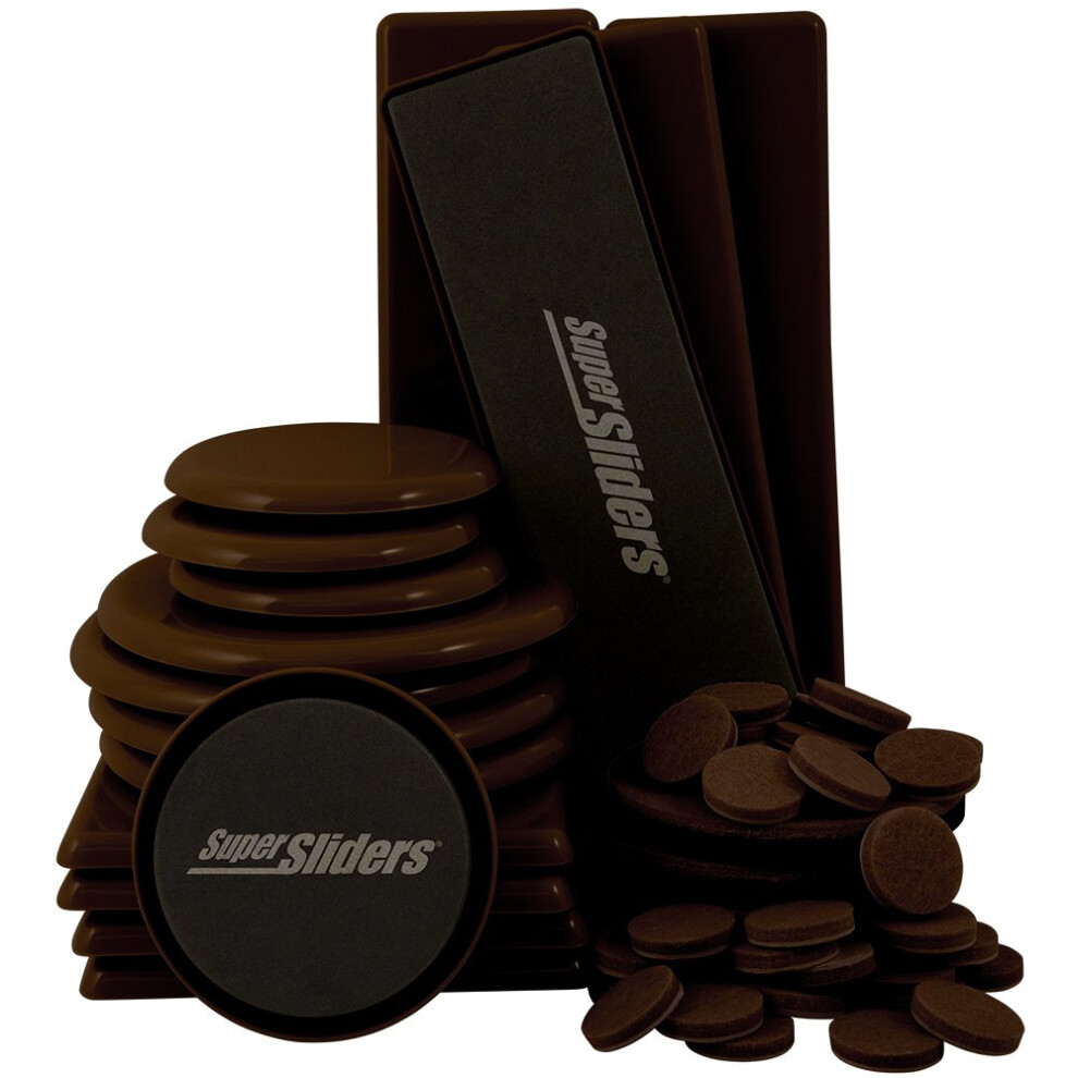 Super Sliders Assorted Reusable Sliders & Self-Stick Felt Furniture Pa 074523492284