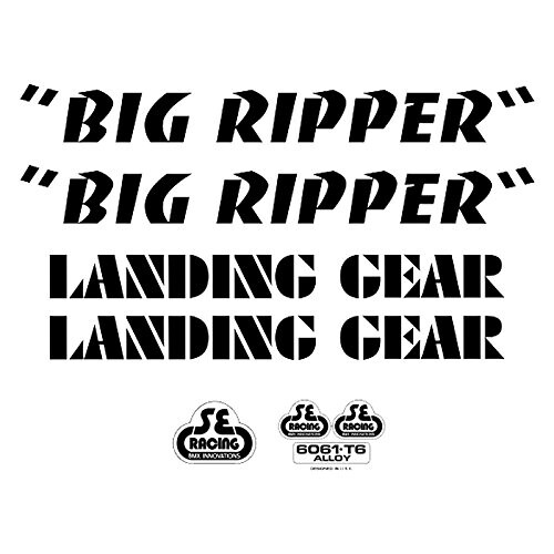 SE Bikes Big Ripper Aufkleber-Set Null Schwarz