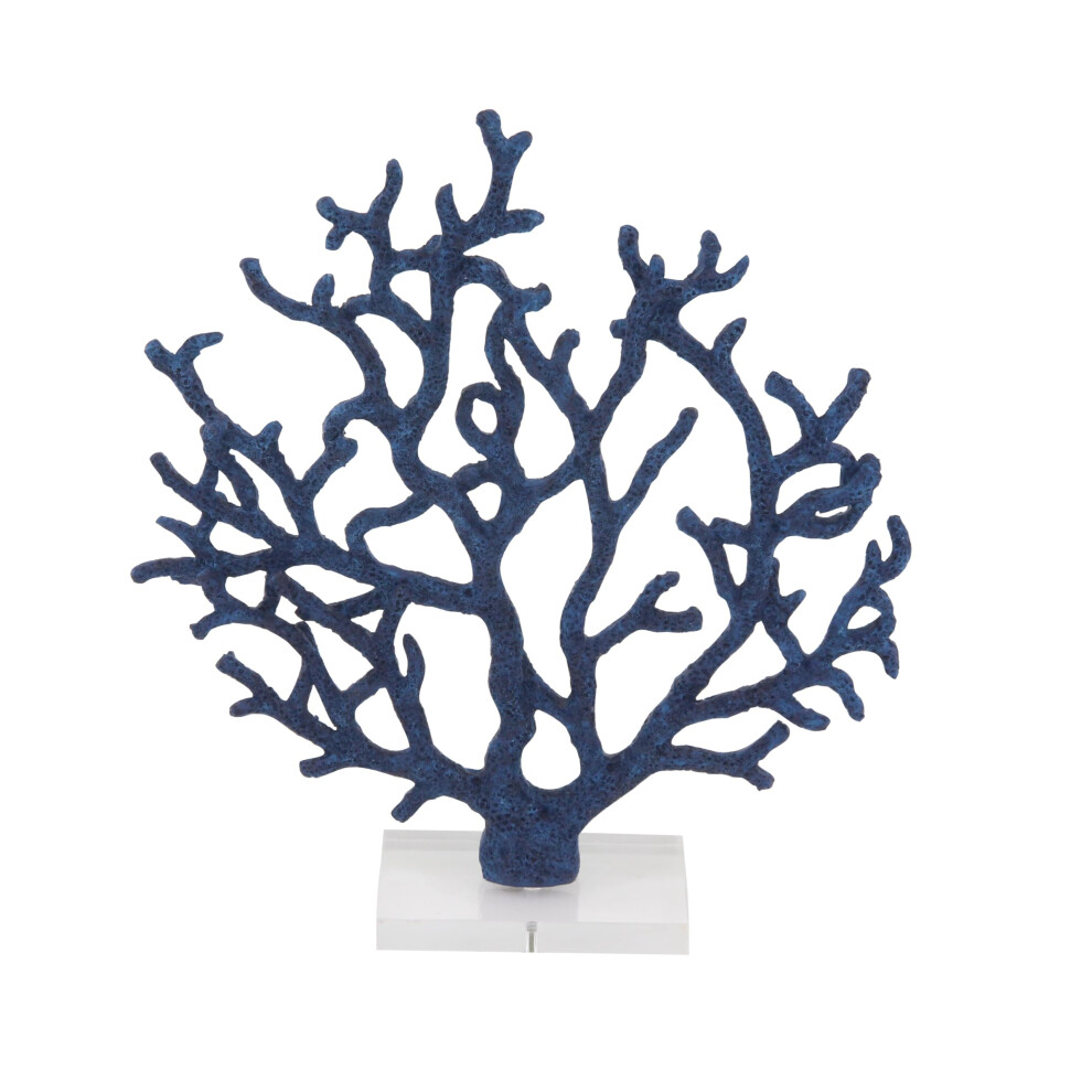 Sculpture En Corail En Polystone Deco 79 Avec Base En Acrylique 14"""" X 4"""" X 16""""-image