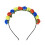 Love Sweety Coroncina Floreale BOHO con Rose per Capelli (Rosso Giallo Blu) 2