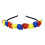 Love Sweety Coroncina Floreale BOHO con Rose per Capelli (Rosso Giallo Blu) 1