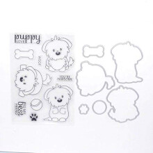 Welkom bij Joyful Home Puddy Metalen snijmallen Stempelsjablonen DIY Scrapbooking Fotoalbum Decor Kaarten Transparante stempelmallen Snijmallen