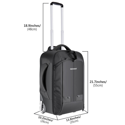 Neewer Neewer 2-in-1 Sliding Camera Backpack Suitcase Style Convertible with Double Handle  Shockproof with Removable Padded Compartments for SLR/D 1