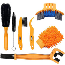 Singare 7st Bicycle Bike Cleaning Tools Set Bike Clean Brush Kit Lmplig fr Mountain Road City Hybrid BMX och fllbar cykel