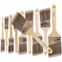 10 Pack Pro-Grade Premium Wall/Trim-talon sivellinsetti, joka sopii erinomaisesti ammattimaalajille ja kodin omistajille. Siveltimet kaapin kansiin a