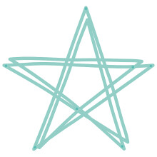 Kaisercraft Deko-Stanze Scribble Star Multi