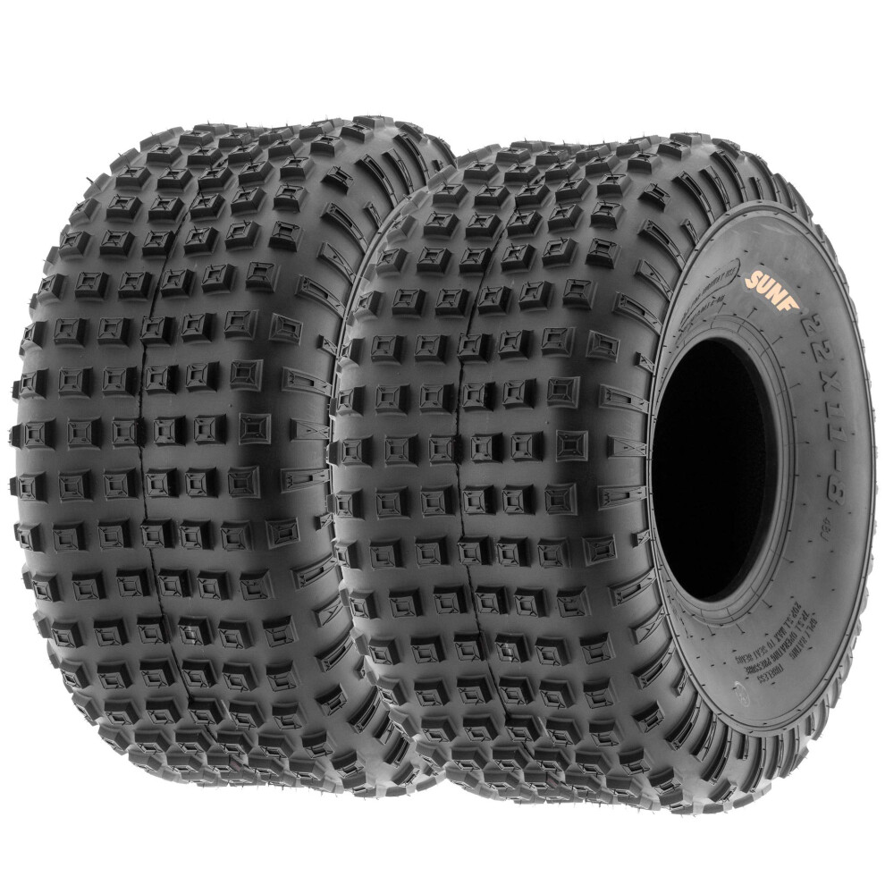 Pair Of 2 Sunf A011 Xc Sport 16X8-7 Atv Go-Kart Knobby Tires 6 Pr Tu 842915185690