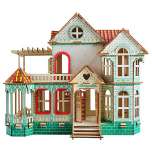 Nwfashion trgrmdockan diy kit miniature dollhus (Hawaii villa)