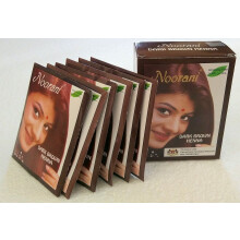 Noorani Dunkelbraune Henna - Haarfarbe, 6x10 g