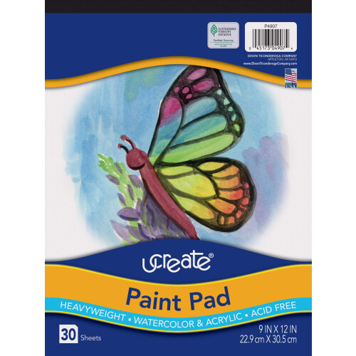 UCreate Paint Pad 90 lb. 9"""" x 12"""" 30 coli 1