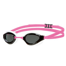 Arena Python Racing Swim Goggles para homens e mulheres Prote o UV Anti-Fog Strap Dual Strap Non-Mirror Smoke/White/Fuchsia