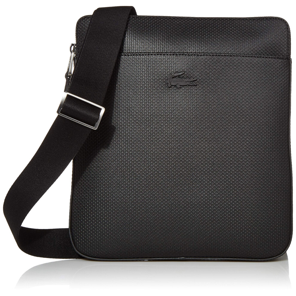 Sac bandouli   re plat CHANTACO Lacoste NH2815CE pour homme Noir Taille unique