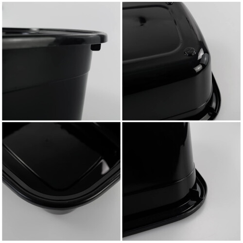 Morcte 12 Quart Rectangle Plastic Wash Pan / Dishpan Basin Set på 4 2