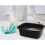 Morcte 12 Quart Rectangle Plastic Wash Pan / Dishpan Basin Set på 4 5