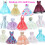 Vestido de mini vestido de bola de 6 PCs BJDBUS para pe   as de roupa de boneca de 11,5 polegadas para meninas 2
