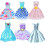 Vestido de mini vestido de bola de 6 PCs BJDBUS para pe   as de roupa de boneca de 11,5 polegadas para meninas 3