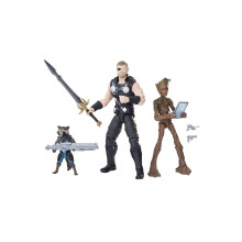 Marvel Legends Thor, Rocket och Groot Action Figures