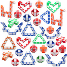 Yeetec 30 Pachet 24 Blocuri Magic Speed ??Cubs Mini Serpe Cub Mini Plastic Puzzle Cub Jucarie pentru Copii Party Bag Umplere Materiale pentru pet