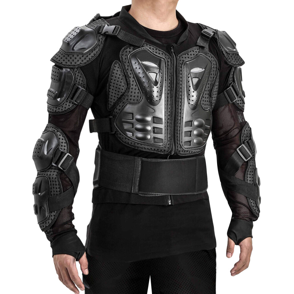 Ohmotor Motorbike Protective Armour Chest Back Spine Armor Protector Motorcross Armoured Jacket Clothing Men Womenfor Ktm,Mtb,Atv,Dirt Bike 785197136175