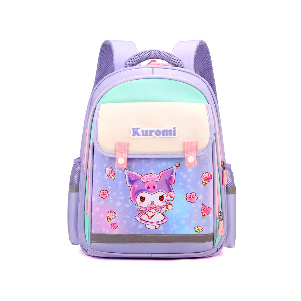 (Purple Kuromi) Cartoon Adorable Kids Backpack For Boys And Girls In Grades One To For Three School-image-OPC-PG9FXDZ-NEW