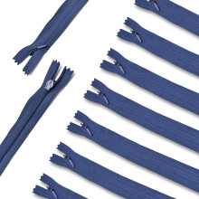 45 Stck 21,5 Zoll unsichtbare Nylon-Reiverschlsse fr Schneider, Nher, Nhen, Handwerk, Crafter's Special, 20 Farben (Marineblau)