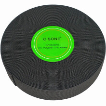 1 tum stickad elastisk spole Svart Tung Stretch Hg elasticitet Stickat elastiskt band 10 Yards