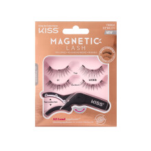 KISS Magnetic Lash 01, Synthetic False Eyelashes with Magnets Under and Over Your Upper Lashes, No Glue Needed, Lightweight, Reusable, Contact Lens Fr