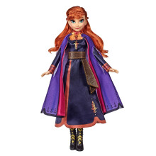 Disney Frozen Anna Modepop met Lang Rood Haar & Outfit Ge   nspireerd op Frozen 2 - Speelgoed voor Kinderen van 3 Jaar & Ouder Bruin/A