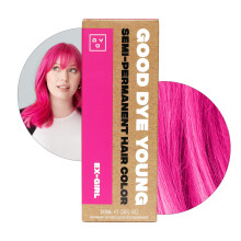 Good Dye Young Semi Permanent Pink Hair Dye (Ex-girl) - UV Protective Temporary Hair Color Lasts 15-24+ Washes - Conditioning Pink Hair Dye