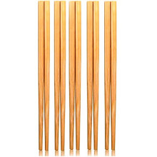 Luxxii 9,5-Zoll-Essstbchen-Set aus natrlichem chinesischem Bambusholz, wiederverwendbare Holz-Essstbchen im klassischen Stil (5 Paar)